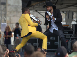 Jon Batiste and Joe Saylor, Newport Jazz Festival, Newport RI 2014